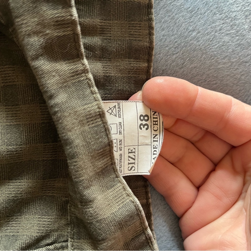 Olive Green Denim Pants